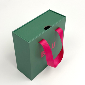 Custom <b>Small</b> Paper Sliding <b>Drawer</b> Jewelry Gift Box with Ribbon Handle Luxury Packaging for Necklaces and Earrings - Product Image 1