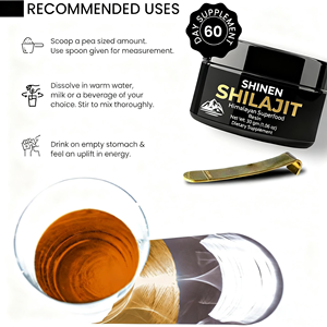 Pâte de <span class=keywords><strong>Shilajit</strong></span>, extrait de <span class=keywords><strong>Shilajit</strong></span>, compléments alimentaires, minéraux multiples, acide fulvique, résine de <span class=keywords><strong>Shilajit</strong></span> - Product Image 1