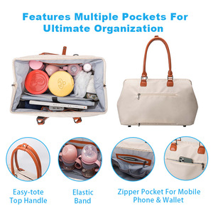 Bolsa de Pañales Impermeable para Bebé, Estilo Moderno, Gran Capacidad, Bolsa de Viaje para Mamá, Bolsa de Hospital para Parto y Posparto - Product Image 6