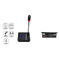 Microphone sans fil MT-6 H Hoe Télécommande 6 zones avec prise en charge Bluetooth USB/SD MP3/FM 1 micro et 1 auxiliaire