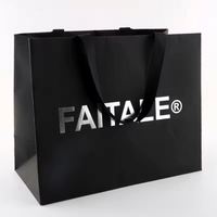 Sacs de shopping en papier de luxe personnalisés, durables et écologiques, avec poignée en ruban, pour vêtements, chaussettes, chaussures - Emballage en gros