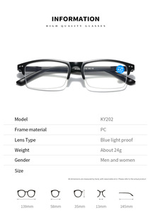 Chống ánh sáng màu xanh Kính đọc sách Trọng lượng nhẹ thoải mái Kính đọc sách dành cho nam giới và phụ nữ đọc Kính đầy đủ rim lão thị - Product Image 5