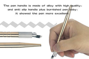 Suministros de tatuaje Wenshen, pluma Manual YD de oro pesado, proveedor de Microblading, maquillaje permanente de cejas, herramienta de Microblading de cejas - Product Image 2