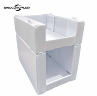 Bacs de tri en plastique ondulé personnalisés, pliables et empilables, pour entrepôt, vente en gros, commande en vrac