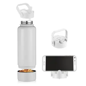 30oz New Design Water Bottle with Storage Layer BPA Free 304 Stainless Steel ODM Service Free Sample With Lid Food Container