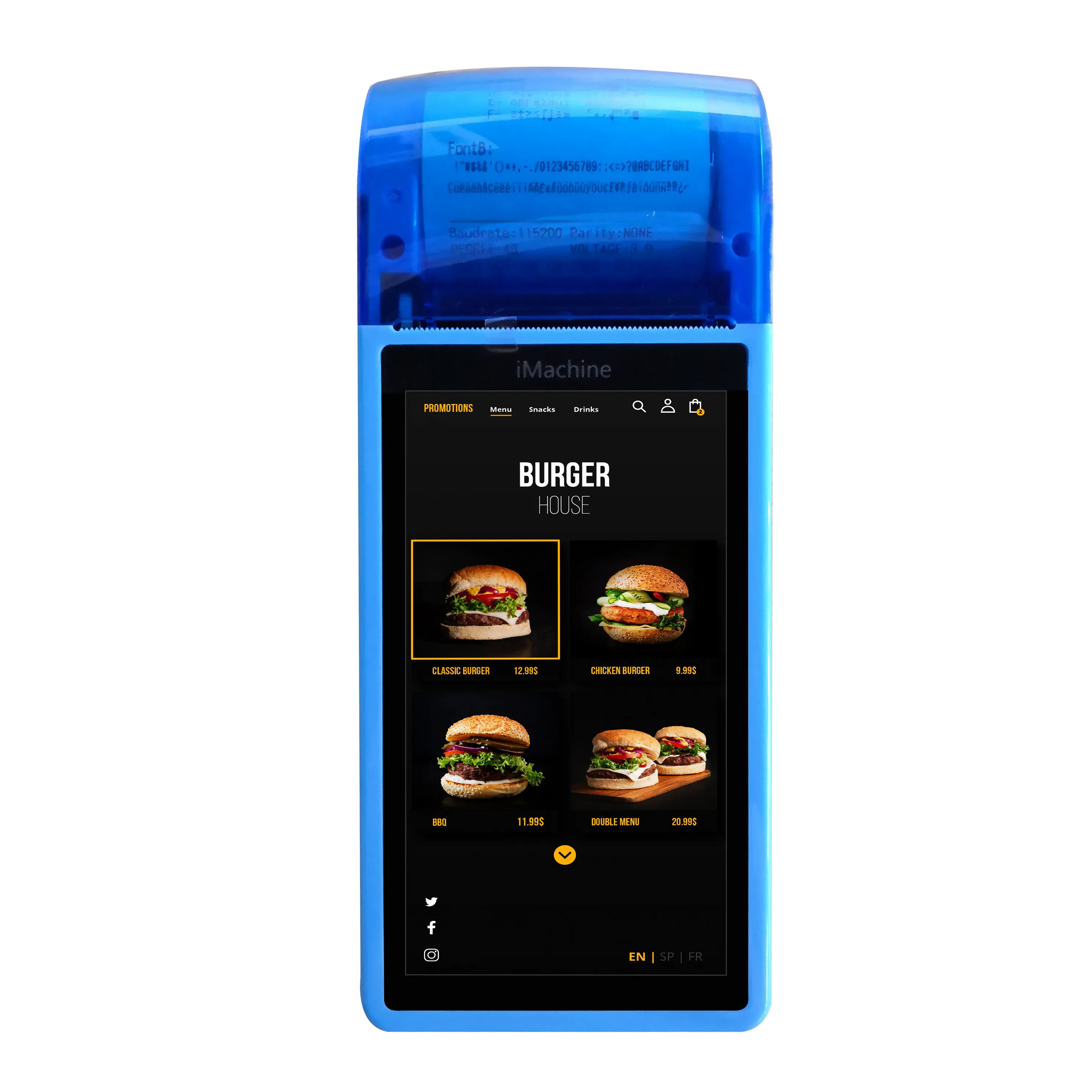 Terminal de paiement intelligent Portable, Android, 3G, tactile, wi-fi, avec lecteur NFC, pour application de POS