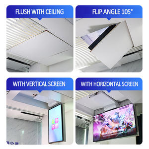 حامل تلفزيون قابل للتعديل من JGST مع توصيل سريع، لشاشات 32-75 بوصة، مخفي في السقف، قابل للتعليق أفقيًا وعموديًا - Product Image 5