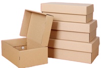 Boîte à chaussures en carton ondulé de luxe vide en gros avec gaufrage et logo personnalisé pour emballage cadeau