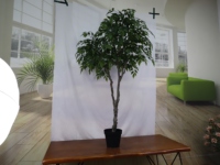 Künstlicher 2-Zweig Ficus-Baum mit Dicken Stielen aus Kunststoff mit Echtem Aussehen für Innenräume, Bonsai-Baum zur Gartendekoration