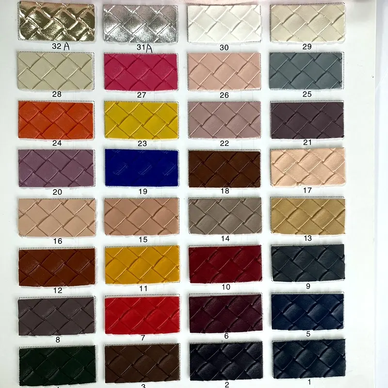Tejido en relieve de PU y PVC, producto de cuero sintético, material para fabricación de bolsas y muebles, tapicería de sofá