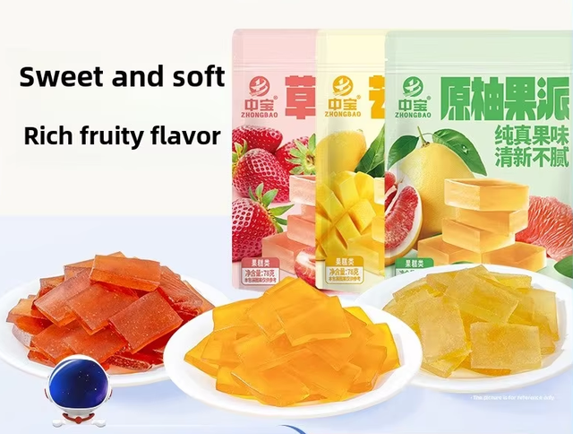Zhongbao TAIMANGLE High Quality Sweet Soft Dried Mango Strawberry & Pomelo Fruit Pie 78g Factory Price