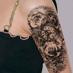 Transferencia de agua de larga duración Diseños frescos Etiqueta engomada del <span class=keywords><strong>tatuaje</strong></span> temporal de <span class=keywords><strong>media</strong></span> <span class=keywords><strong>manga</strong></span> <span class=keywords><strong>para</strong></span> hombres - Product Image 2