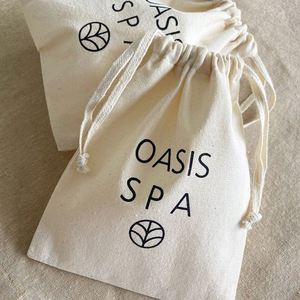 Factory Supply Custom Logo Print Natural Canvas Drawstring <b>Bag</b> Eco-friendly Packaging Cloth Pouch Recycled Cotton <b>Fabric</b> <b>Bag</b> - Product Image 3