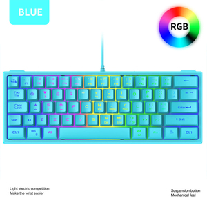 Có Dây Chơi Game Bàn Phím RGB Chiếu Sáng Mini Bàn Phím 60% E-Thể Thao Chơi Game Máy Tính Để Bàn Máy Tính Văn Phòng Có Dây Bàn Phím Máy Tính - Product Image 5