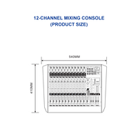 Table de mixage audio professionnelle IPALead MC-212 12 canaux 48V Bluetooth Son Surround Contrôleur DJ MP3 en plastique TRS/XLR/RCA Garantie 1 an
