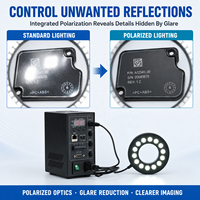 Anneau lumineux LED anti-reflet pour la vision industrielle, idéal pour l'inspection des batteries au lithium, des condensateurs à film et de l'électronique 3C