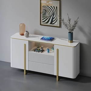 Luxury Wood Dining Room <strong>Sideboard</strong> Black and White Modern <strong>Kitchen</strong> Cabinet Design for Hotel Use Made <strong>in</strong> China - Product Image 2