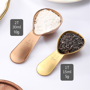 Cuchara medidora con logotipo personalizado de fábrica, cucharas medidoras de acero inoxidable de 15 ml y <span class=keywords><strong>30</strong></span> ml con mango corto - Product Image 5