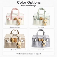 Sac à couches en feutre doux avec 13 compartiments, organisateur de rangement pliable pour table à langer et voyage de bébé