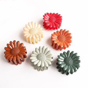 Pince à cheveux marguerite en plastique pince à cheveux requin 7cm givré évider pinces simples pinces pour fille pinces à cheveux pour femmes - Product Image 1