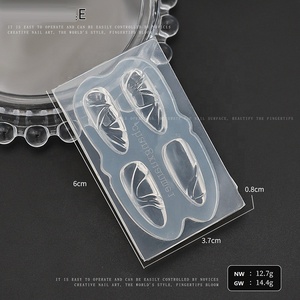 3D Silicone khuôn móng tay Khắc dập Giấy nến tấm pha lê móng tay nghệ thuật mẫu UV Gel đánh bóng móng tay khuôn dụng cụ tự làm - Product Image 3