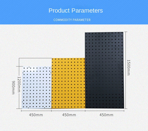 Leke nhà để xe Countertop hiển thị đứng công cụ điện treo tường giá gridwall khung đen <span class=keywords><strong>Pegboard</strong></span> - Product Image 2