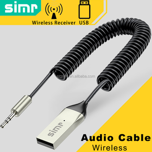 <span class=keywords><strong>Récepteur</strong></span> audio <span class=keywords><strong>Bluetooth</strong></span> en alliage d'aluminium Simr, kit <span class=keywords><strong>voiture</strong></span> AUX 3,5 mm, adaptateur sans fil pour <span class=keywords><strong>musique</strong></span>, prise en charge de la lecture de carte TF avec micro pour haut-parleur - Product Image 1