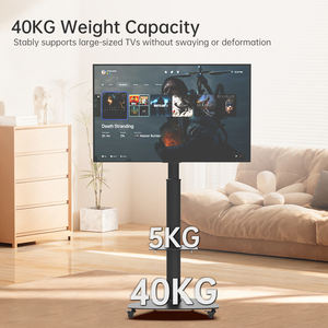 Carrello <span class=keywords><strong>TV</strong></span> <span class=keywords><strong>Mobile</strong></span> Motorizzato di Alta Qualità in Alluminio e Acciaio con Ruote Girevoli, Capacità 40KG, per Uso in Soggiorno, Adatto a <span class=keywords><strong>TV</strong></span>/Monitor <span class=keywords><strong>da</strong></span> 32-70 Pollici - Product Image 6