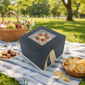 <span class=keywords><strong>8</strong></span>-Zoll 26*26*18cm Skylight-Style Weiße Karton Premium Papierkuchenbox - Product Image 2
