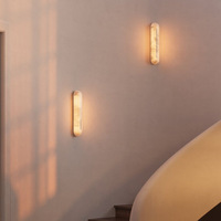 Applique murale LED en marbre naturel et cuivre, design nordique de luxe moderne, 2700K doux, 220V, pour salon et chambre à coucher XH-6886