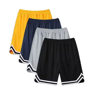 Shorts d'entraînement de basketball personnalisés OEM avec logo vierge pour hommes, haute qualité, vente en gros, shorts de sport rétro double couche avec poches, service OEM - Product Image 1
