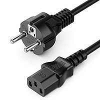 Câble d'alimentation IEC, prise Schuko type F (CEE 7/7), prise IEC C13 pour moniteur d'ordinateur, imprimante, projecteur, noir