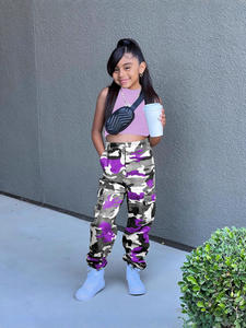 Conjunto de <span class=keywords><strong>Ropa</strong></span> para Niñas Verano 2026, Chaleco Moderno + Overol de Camuflaje Estilo Hip-Hop, Dos Piezas - Product Image 4