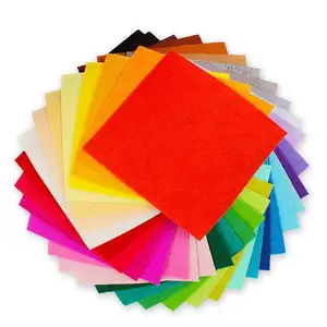 Proveedores de fábrica de colores mezclados DIY flores artesanía Patchwork poliéster suave tela no tejida de fieltro