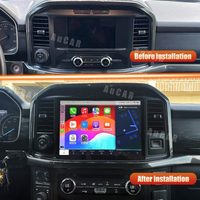 Lecteur DVD vidéo de voiture AUCAR 13 pouces Android 13 avec navigation GPS pour Ford F150 F250 F350 F450 F650 Raptor 2020+ Écran tactile autoradio