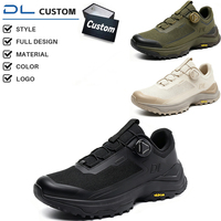 Chaussures de randonnée basses personnalisées à boucle rotative, avec empeigne en maille respirante, plateforme épaisse imperméable, à enfiler rapidement, unisexe, pour l'extérieur