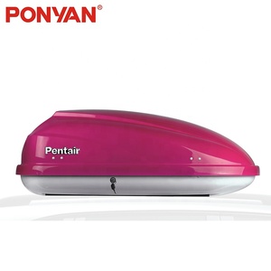 Pentail High Quality ABS+PC 370L Pink Car Rooftop Cargo Box Carriers Car Roof Rack Box For Car Travel