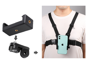 Soporte de correa de pecho para teléfono para videos Pov/vlog soporte de arnés de pecho para Iphone 13 12 11pro Max <span class=keywords><strong>Plus</strong></span> <span class=keywords><strong>Go</strong></span>/pro/soporte de teléfono de pecho - Product Image 3