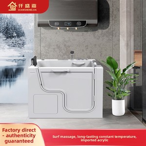 Baignoire accessible aux personnes âgées et handicapées, <span class=keywords><strong>avec</strong></span> ouverture de <span class=keywords><strong>porte</strong></span>, <span class=keywords><strong>pour</strong></span> la maison, spa à température constante, massage à bulles hydrauliques, accoudoirs intégrés - Product Image 3
