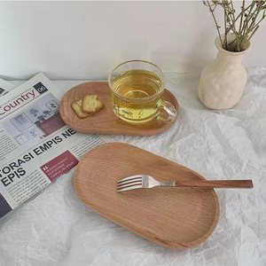 Wooden Serving <b>Tray</b> Natural Wood Color <b>Small</b> Mini Tea Breakfast Sushi Plating Simple Bread <b>Tray</b> Hotel Coffee Tea Use - Product Image 2