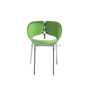 Chaise de salle à manger moderne en plastique jaune, légère et durable pour <span class=keywords><strong>restaurant</strong></span> - Product Image 6