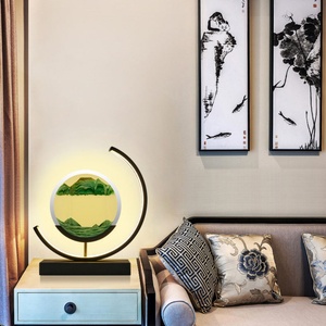 Smart Dynamic Quick Sand Lamp Dimmable 3D LED Flowing Sand Painting Picture <b>Table</b> <b>Desk</b> Lamp Remote Control Moving Sand Art Lamp - Product Image 2