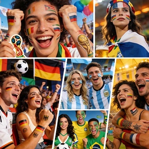 <span class=keywords><strong>Tatuajes</strong></span> Temporales de Bandera de Estados Unidos, Canadá y México 2026, Impresos <span class=keywords><strong>en</strong></span> Cuatro Colores, Personalizables e Impermeables - Product Image 4