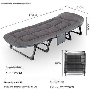 Tragbares gefaltetes Camping bett für Büro-und Hotel zwecke, Großhandel Fabrik preis Einzel camping bett - Product Image 2