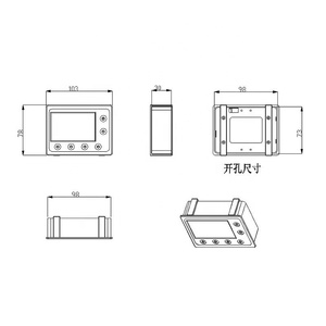 SEA LCD-Mディスプレイコントローラー0.1-9999Lデジタル水道メーター流量定量デバイスインジケーターカウンター温度計 - Product Image 4
