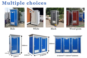 Toilettes portables <span class=keywords><strong>avec</strong></span> <span class=keywords><strong>réservoir</strong></span>, structure en acier, panneaux en acier coloré, toilettes mobiles, extérieur, hors réseau, pour chantier, zone isolée - Product Image 2