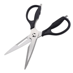 Kitchen Scissors Stainless Steel Black Straight Head For Home Use With Detachable Blades For Chicken Fish Barbecue - Product Image 2