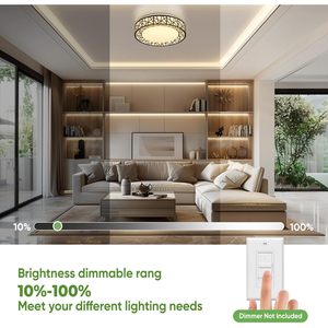 Lightania 12 Inch Bird's Nest Flush <b>Mount</b> Ceiling <b>Light</b> 20W 5CCT 2700K-6500K Modern <b>LED</b> Fixture - Product Image 4