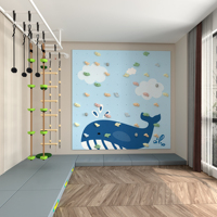 Mur d'escalade artistique pour enfants, structure d'escalade intérieure avec poignées pour chambre d'enfant, salle de jeux, maternelle
