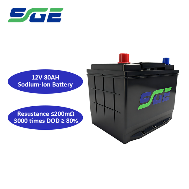 SSGE OEM/ODM Customization Available Safety Certified Low Self-Discharge 12V 80AH 1024WH 13Kg Car Sodium Battery Pack Wide